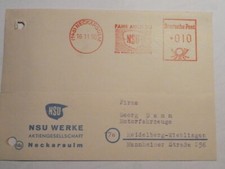 NSU WERKE Neckarsulm Karte