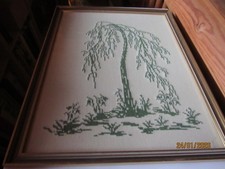 Fertig gesticktes Bild Birke