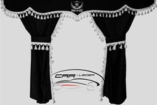 Curtains drapes black white