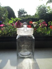 Vorratsglas mit Glasdeckel antik alt Gerrix Germany ca. 20 cm  Glas