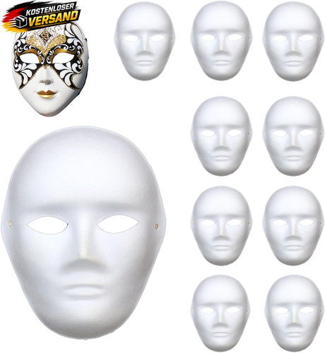Weiße papiermasken zum - weiße,