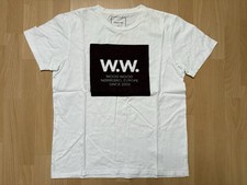Wood Wood - WW Square Logo T-Shirt Tee- L Large - Weiss Rot