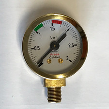 Pavoni Manometer Messing/Gold