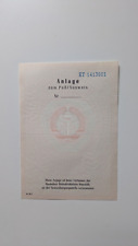 Original DDR BLANKO Anlage zum Pass Paß / Ausweis, Variante A 18/1 rosa