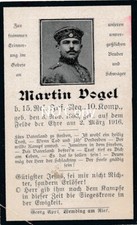 WK1 Sterbebild Martin Vogel
