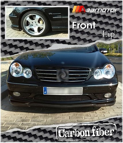 Carbon fibre front lip spoiler - fibre,
