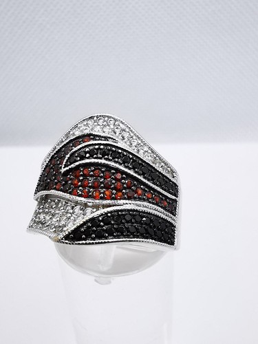 Art deco granat zirkon onyx - art,