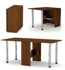 B-Ware Klapptisch Esstisch klappbar Funktions -Büro -Tisch Nussbaum braun MODERN