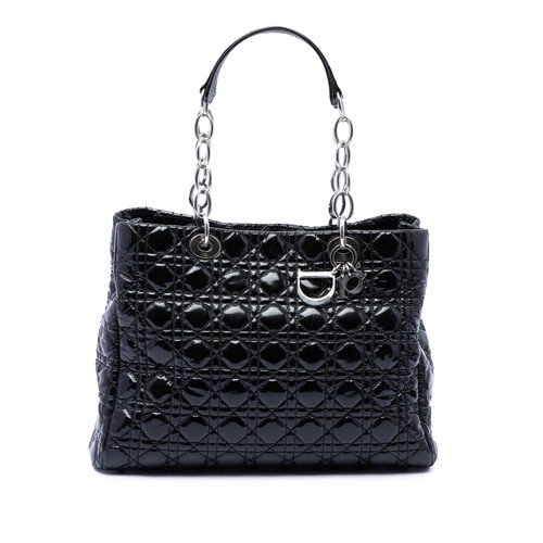 Dior large patent cannage lady - large,