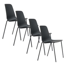 Besucherstuhl Stapelstuhl Esszimmerstühle Meetingstuhl schwarz  4er Set