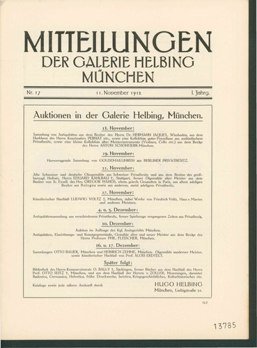 Mitteilungen der galerie - mitteilungen,