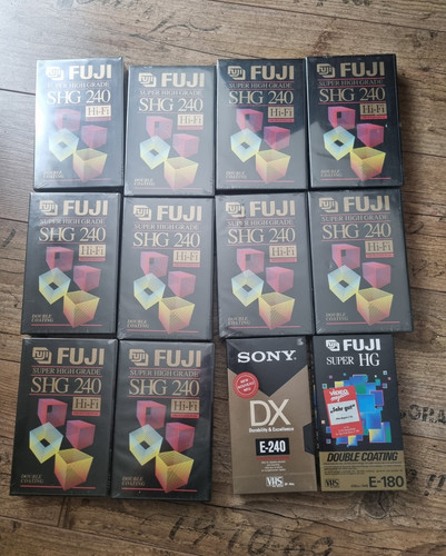 12x vhs kasetten fuji - shg, 240