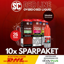10x SC RED LINE E-Liquid