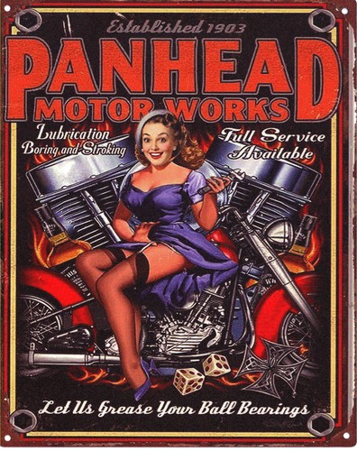 Deko blechschild panhead motor - deko,