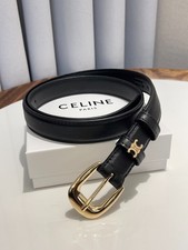 Celine Triomphe Belt Black