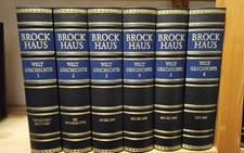 Brockhaus Enzyklopädie - Weltgeschichte, 6 Bände, Goldschnitt