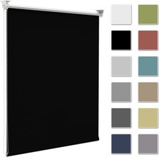 Verdunklungsrollo Klemmfix ohne Bohren & mit Bohren, Thermorollo für Fenster Tür