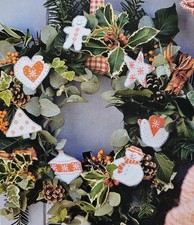 Stickvorlagen Kreuzstich 7 Muster Herz Kugel Stern und andere  Weihnachten