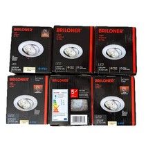 6x Briloner Leuchten Alu Rund