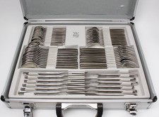 WMF Besteck OSLO 4300 60 tlg Set 12 Person + 8 Beilagenteile + Koffer Cromargan