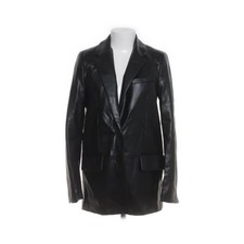 Zara, Blazer, Größe: S, Schwarz, Einfarbig, Lederimitat, Damen #7Xe