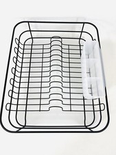 Abtropfgestell Abtropfgitter Gestell für Geschirr Ablage Küche Schwarz