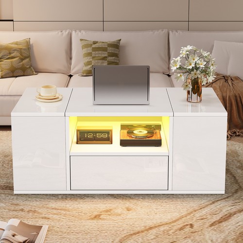 Couchtisch sofatisch mit led - couchtisch,