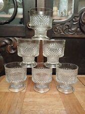 6 DDR Eisbecher Preßglas