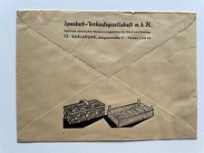 orig. Reklame Briefumschlag 1964 Karlsruhe Spankorb Verkauf Obst Gemüse