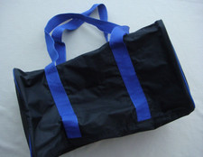Sporttasche Reisetasche Saunatasche ca. 44x24x24 schwarz/blau 1 großes Fach PP