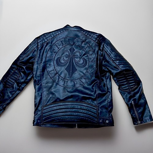 Affliction kunst lederjacke - kunst, xl
