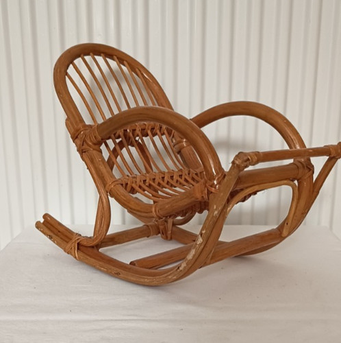 Puppen rattan schaukelstuhl - rattan,