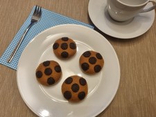 Kaufladen Zubehör, Kinderküche, Spielessen, Spielzeug, Kekse mit Schokolade 4st.