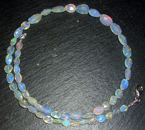 Welo opal kette - opal, silber