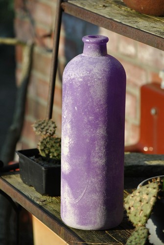 Glasvase,Flasche,gefrostet,4