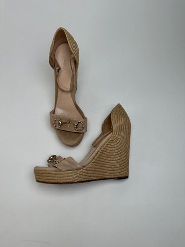 Vintage gucci suede wedge - gucci,