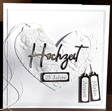 personalisierte Karte Silberhochzeit Karte Geldgeschenk Namen Silberne Hochzeit