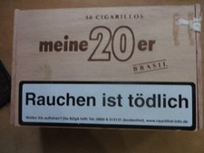 22 Cigarillo Zigarrenschachtel Zigarrenkiste  aus Sperrholz leer zum basteln