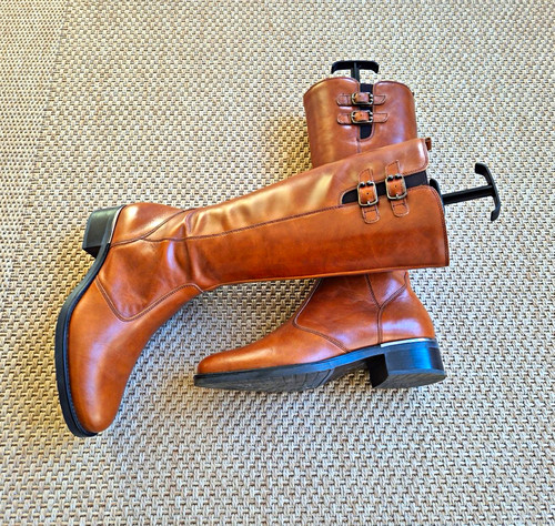 Damen leder reitstiefel - damen,