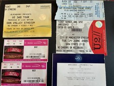 Concert tickets in total - u2,