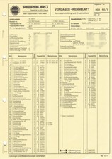 Einstelldaten Datenblatt Ersatzteilliste Ford Taunus Capri Solex 32EEIT Vergaser
