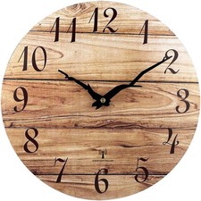 Funk Wanduhr Holz 25cm leises