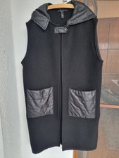 Marc Cain Woll Fleece Weste Lang Schwarz  N 5 ( 40,42,44 ) NP 340,00 Euro