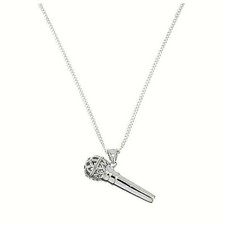 Mikrofon Kette aus Silber mit