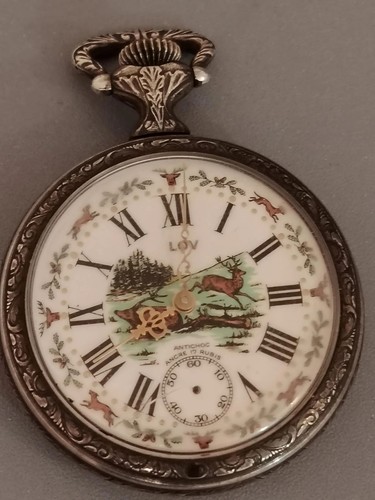 Taschenuhr lov jagd - uhrwerk, hp