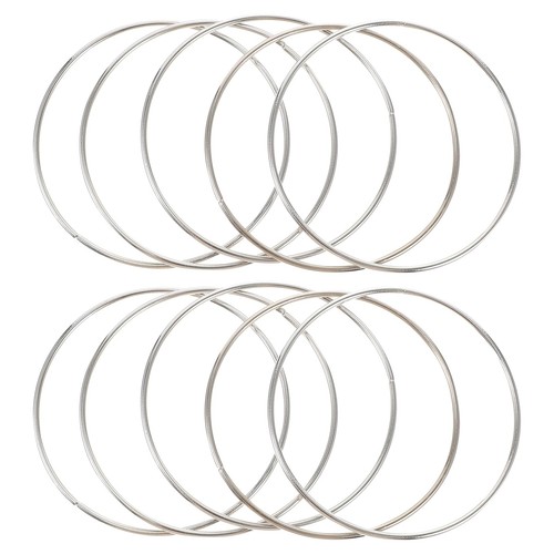 10x metallringe 10cm silber - 10cm,