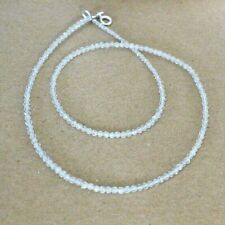 3-3,5 mm  Facettiert Bergkristall Edelstein (kette -Armband) verschiedener Länge