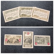 3 x Notgeld -- Stadt  KAHLA  /  Thüringen -- kompl. & ksfr. -- G3