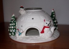 Partylite Votivkerzen- Teelichthalter Winterspaß Iglu P92889 NEU OVP