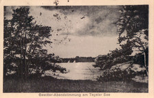 AK BERLIN TEGEL Gewitter-Abendstimmung am Tegeler See 1924